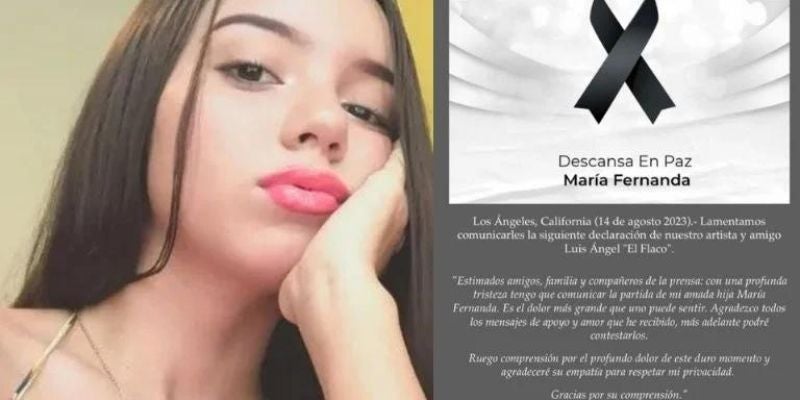 Luis Ángel "El Flaco" confirma la muerte de su hija en Mazatlán, México