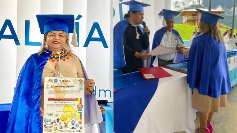 Hondureña recibe doctorado en Ecuador