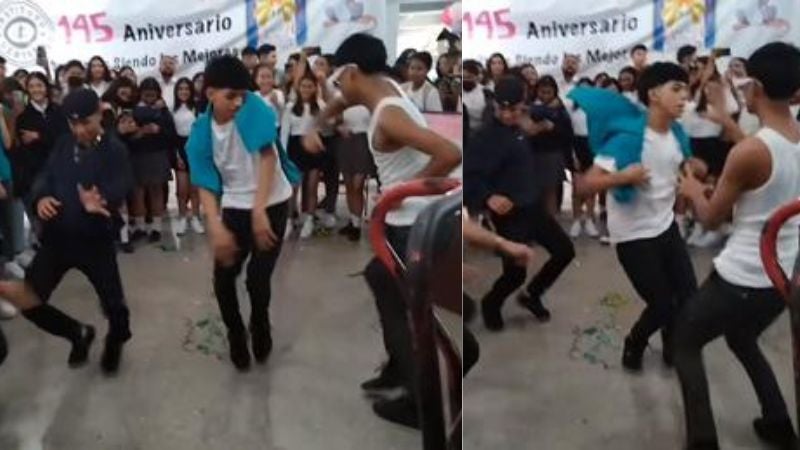 estudiantes del Central bailando playero