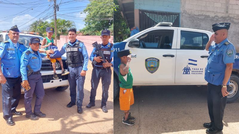 Niño enfermedad piel policía