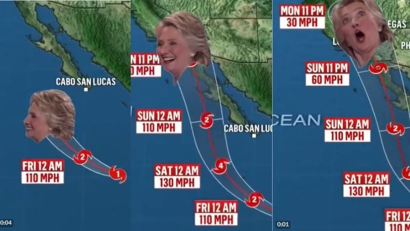 Hillary Clinton, tendencia en X mientras huracán Hilary avanza a EEUU