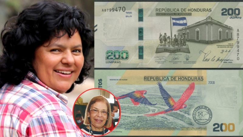 Berta Cáceres billete 200 lempiras