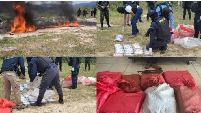 Incineran 176 kilos cocaína