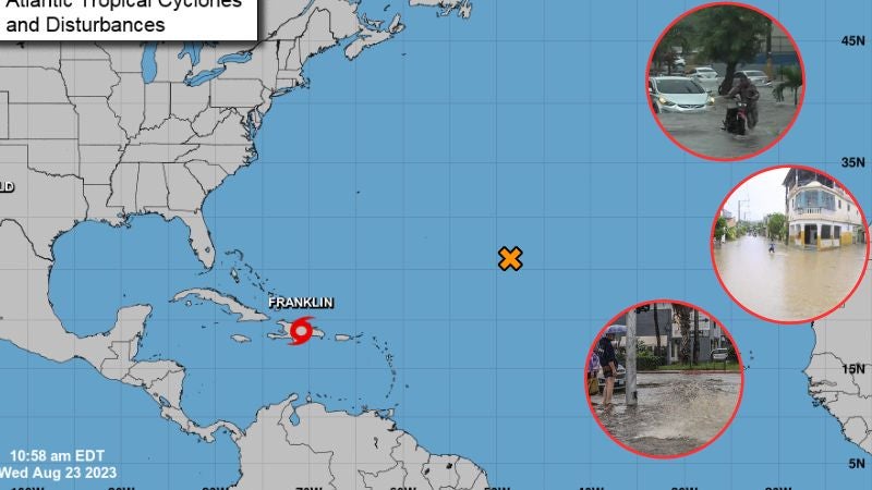 Tormenta Franklin toca tierra