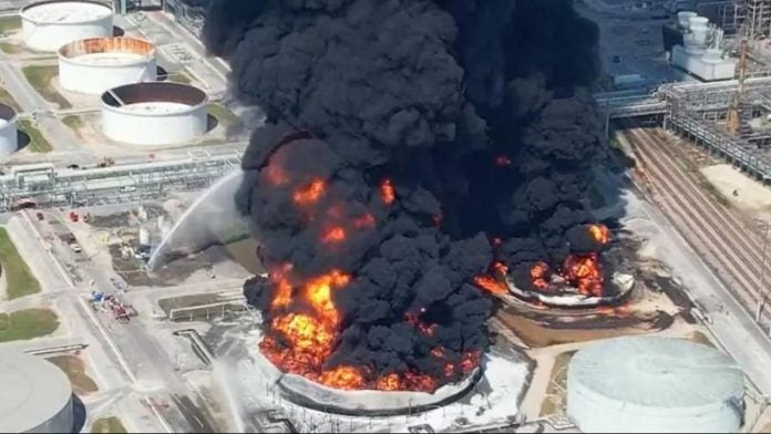 Incendio en refinería de Louisiana