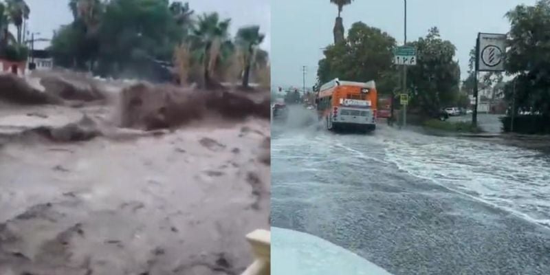 Tormenta tropical Hilary toca tierra en el noroeste de México