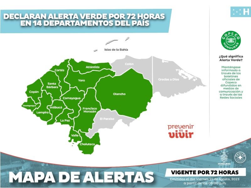 Mapa de alertas 26 de agosto