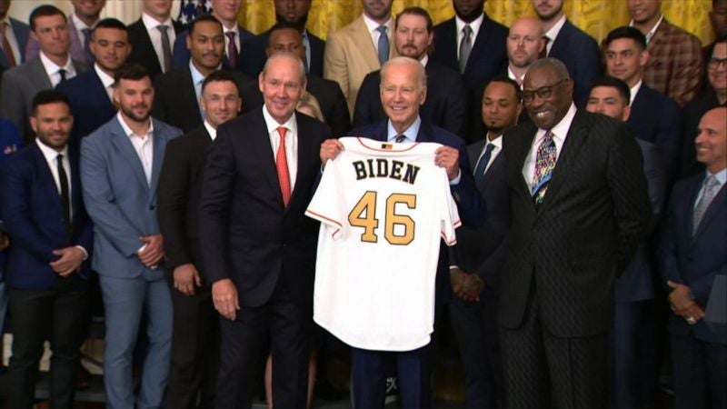 Biden recibe Astros Casa Blanca