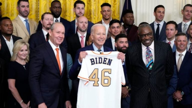 Biden recibe Astros Casa Blanca