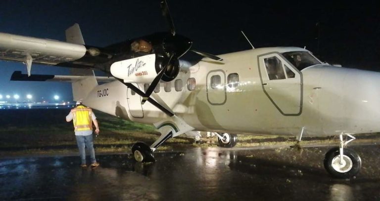 Estalla llanta de avión en aeropuerto de SPS