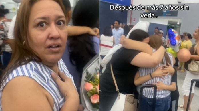 madre se reencuentra con su hija