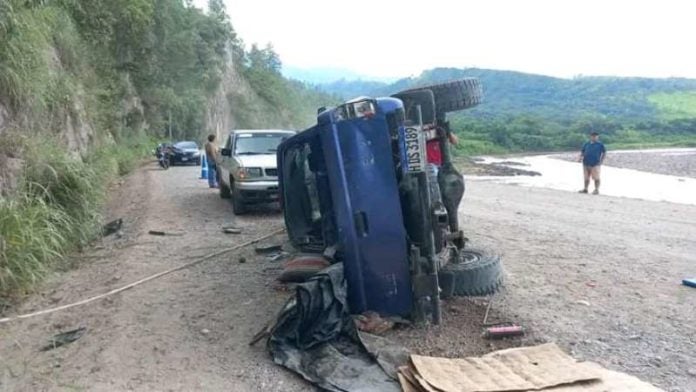 Pick-up accidente Santa Bárbara