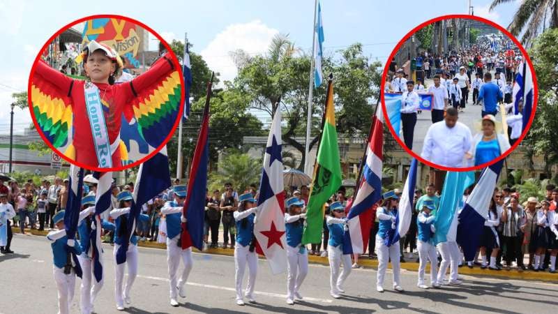 Imágenes del desfile en San Pedro Sula