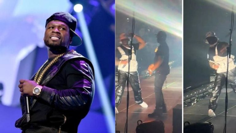 50 cent lanza micrófono a fan