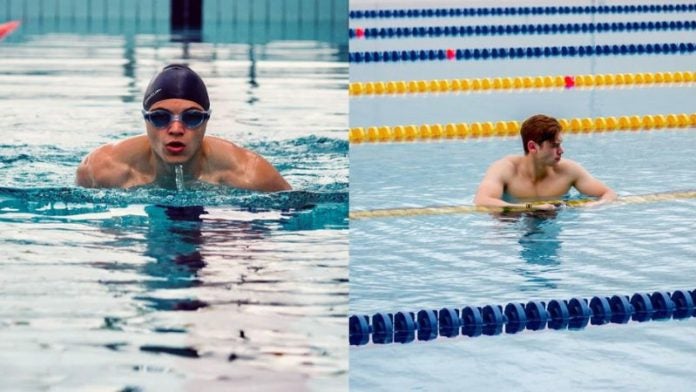 Rashid Mejía en la natación