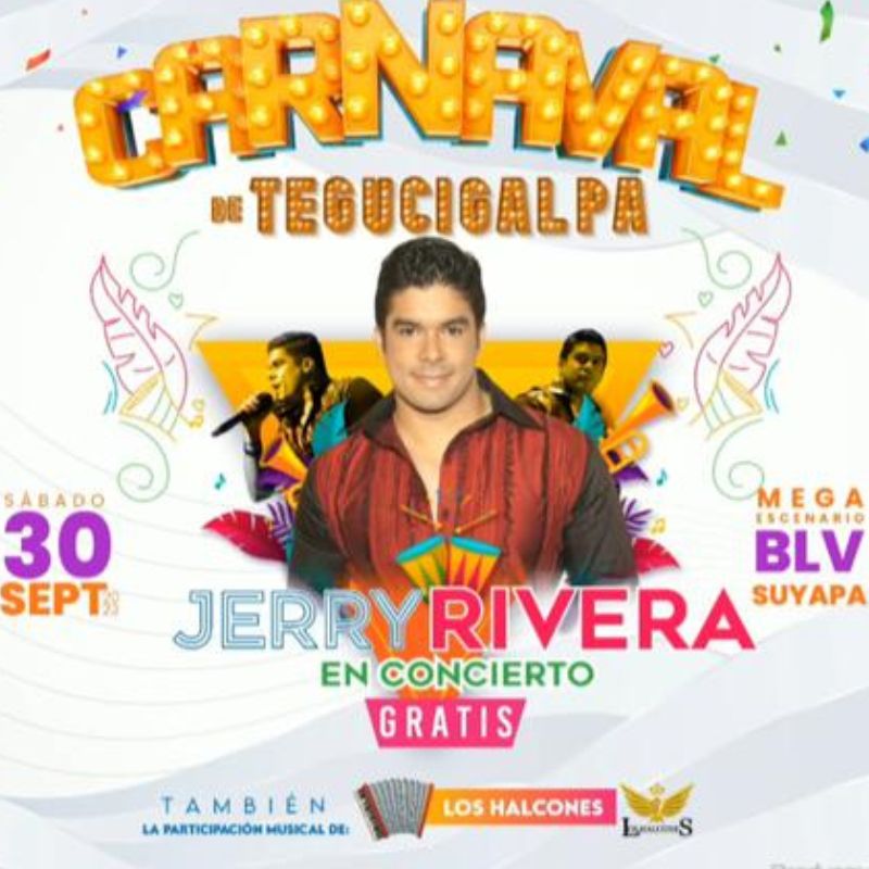Jerry Rivera en carnaval de Tegucigalpa