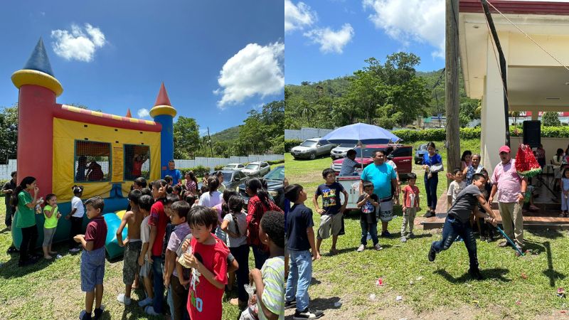 Dirigentes liberales celebran el Día del Niño en el Campo Agas de SPS