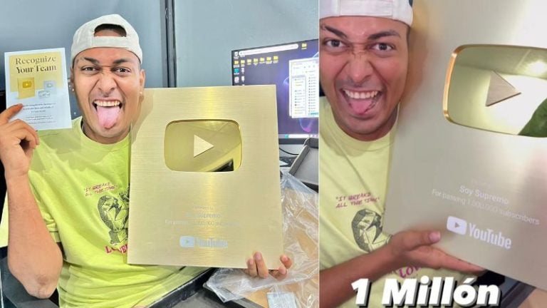 Supremo recibe placa de YouTube