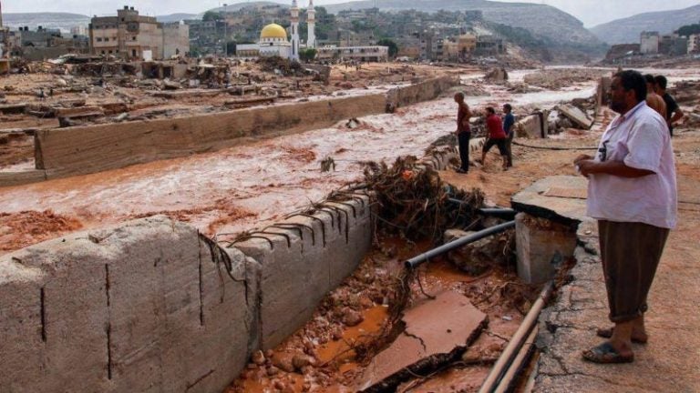 Muertes por inundaciones en Libia