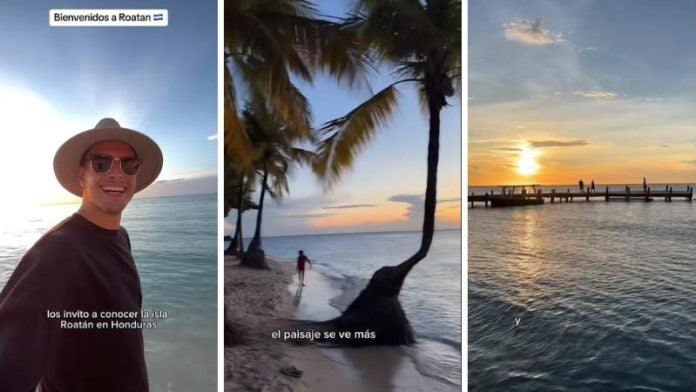 influencer ruso en Roatán