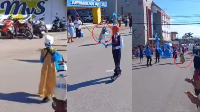 niño en desfile en Colón