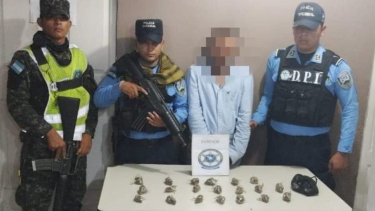 Capturan salvadoreño droga El Amatillo