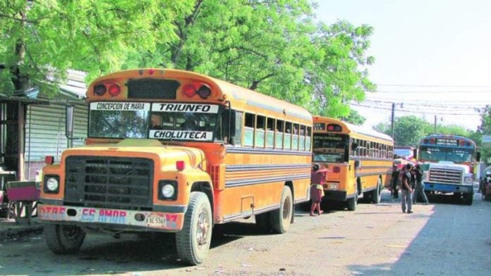 Paro de buses en Choluteca