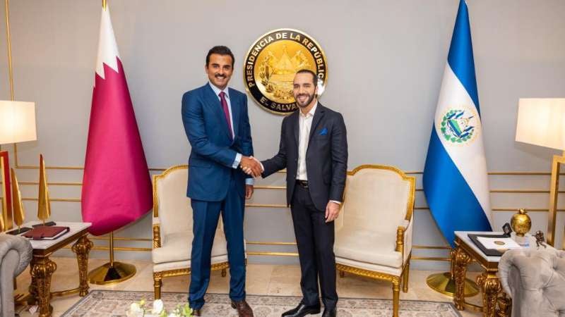 Emir de Qatar y Bukele