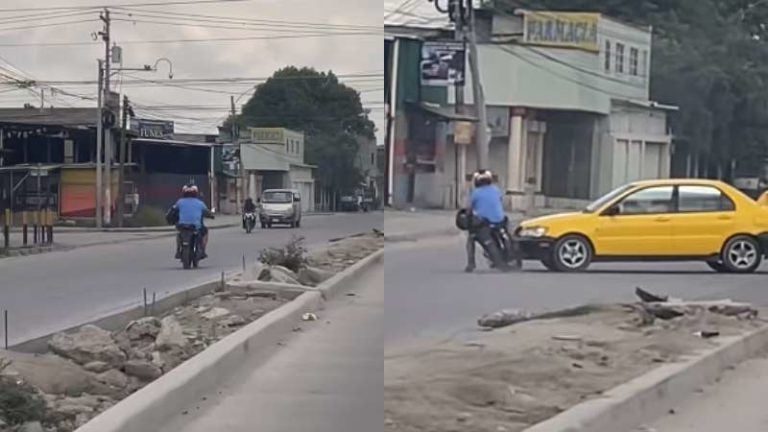 Motociclista en contravía en SPS