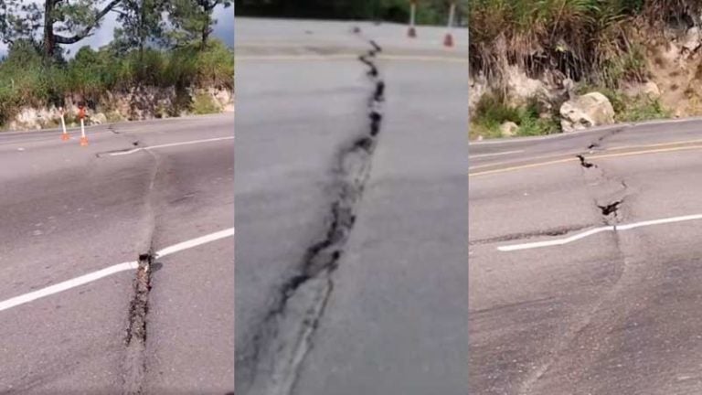 Falla geológica en la CA-5