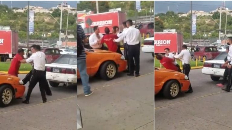 taxista se enfrenta con guardias