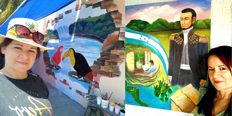 Hondureña representará al país en encuentro internacional de muralismo