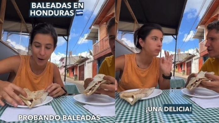 argentinos prueban la baleada