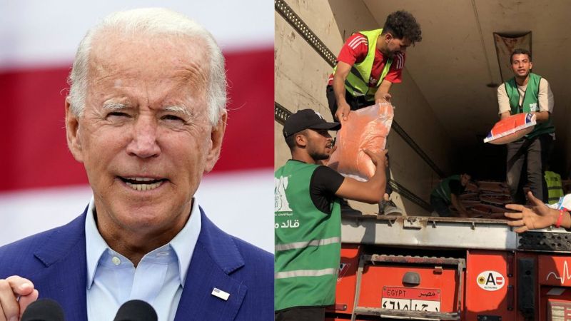 Biden anuncia que Israel acepta la entrada de ayuda humanitaria en Gaza