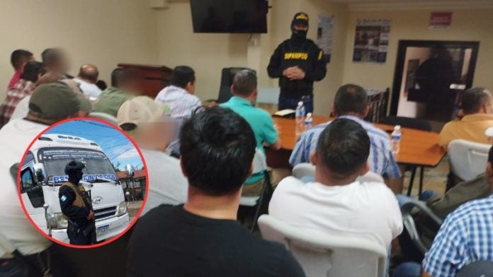 Reunión DIPAMPCO transportistas extorsión