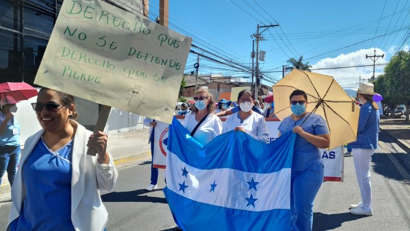 Enfermeras protestan en la capital