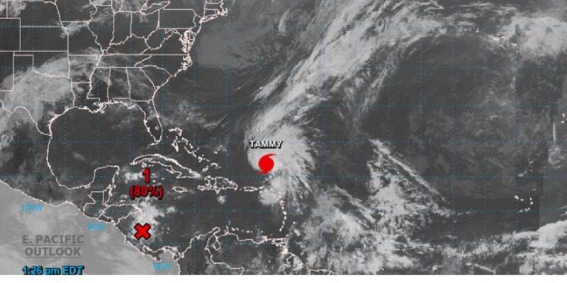Se forma la depresión 21 del Atlántico, cerca de la costa sur de Nicaragua