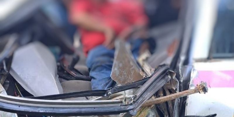 Gravemente herido queda un taxista tras brutal choque en El Tigre, Tocoa