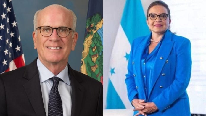 Peter Welch y Xiomara Castro