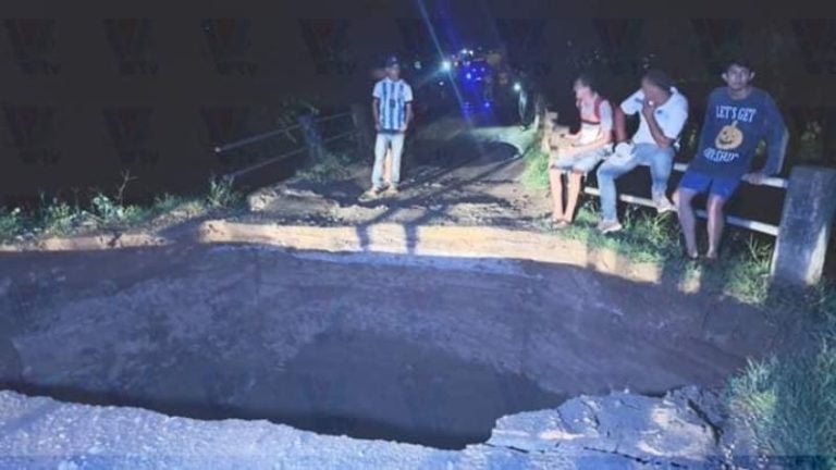 Tras colapso de puente incomunicadas varias comunidades en El Triunfo Choluteca