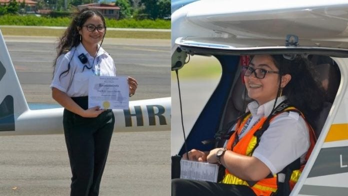 Hondureña, primera mujer piloto de un avión liviano deportivo en el país