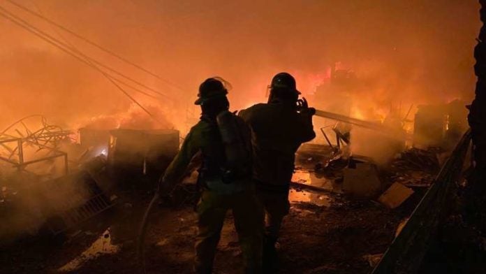 Incendio recicladora La Lima