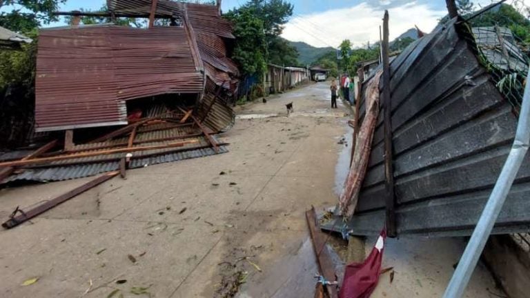 Viviendas dañadas en Cucuyagua