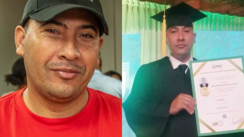 Mesero hondureño se gradúa de abogado