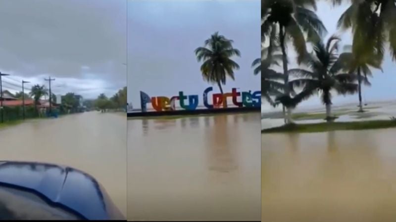 VIDEO| Completamente inundadas permanecen las playas de Puerto Cortés