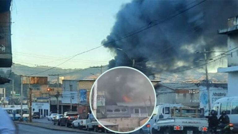 Incendio en colonia obrera