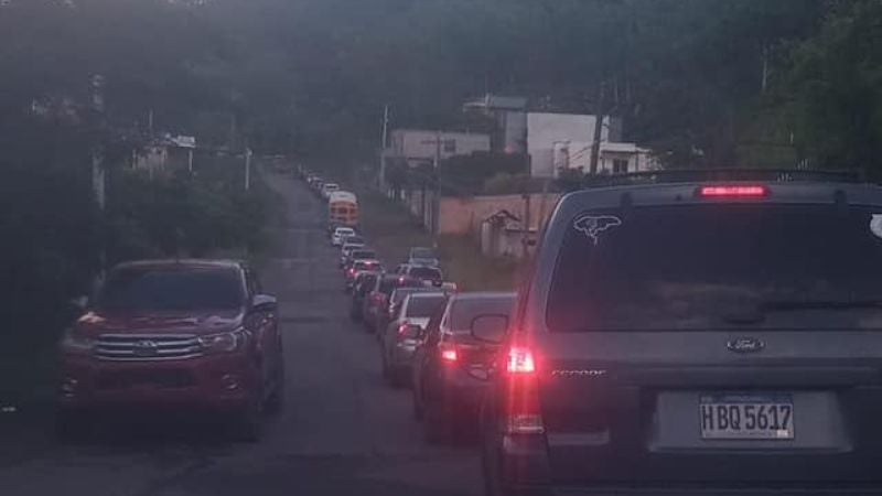 Tráfico en Tatumbla 