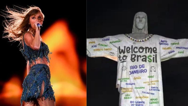 El Cristo Redentor acoge con los brazos abiertos a Taylor Swift en Brasil