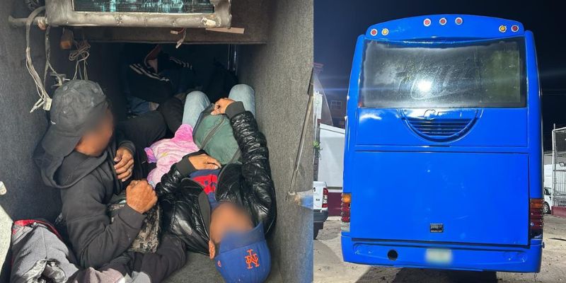 Encuentran a 100 migrantes hacinados en un autobús en Puebla, México
