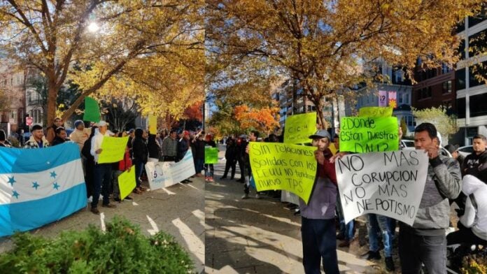 hondureños protestan en Washington